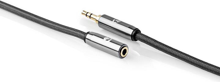 Immagine prodotto Nedis Cavo audio stereo 3,5 mm maschio 3,5 mm femmina placcato oro 2,00 m rotondo grigio / grigio canna (2 m)