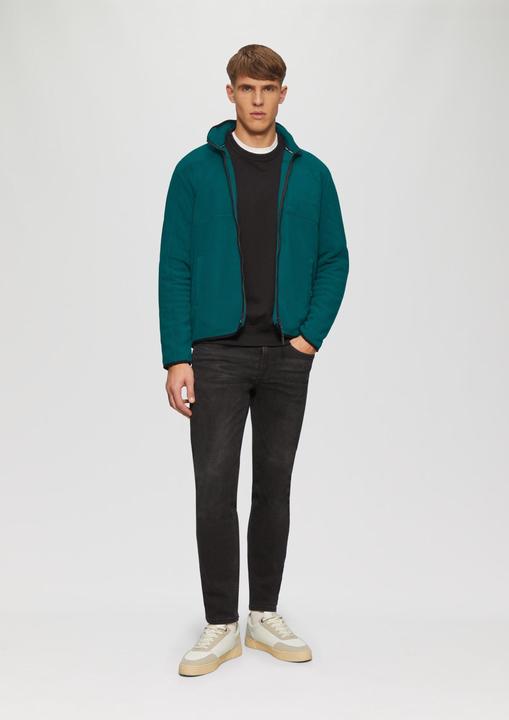 Actual product image S.Oliver Sweatshirt Jacke Fleece-Jacke im Fabricmix mit Stepp-Detail (XXL)