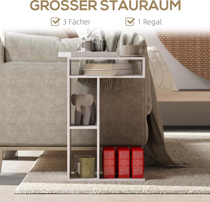 Image du produit Homcom Beistelltisch Spanplatte Weiss