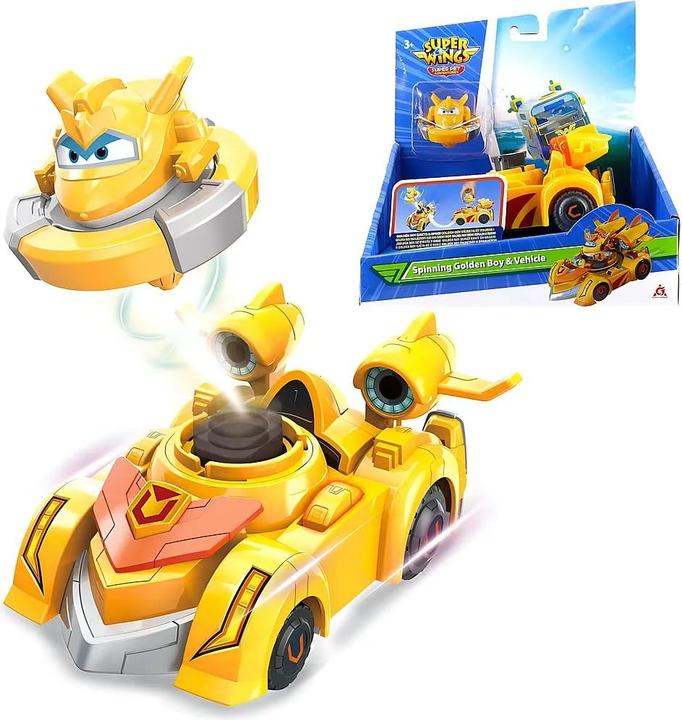 Actual product image Alpha Toys Spinning Golden Boy & vehicle