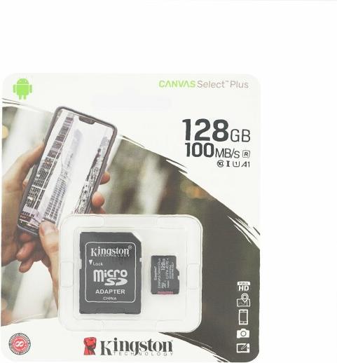 Image du produit Kingston Canvas Select Plus (128 Go, microSDXC, U1, UHS-I)