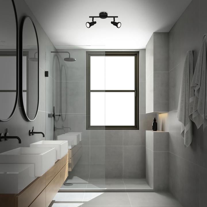 Produktbild Briloner LED Spotleuchte, schwarz, 2xLED/GU10/4,8W (400 lm, GU10)