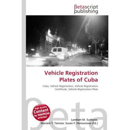 Vehicle Registration Plates of Cuba, Ratgeber