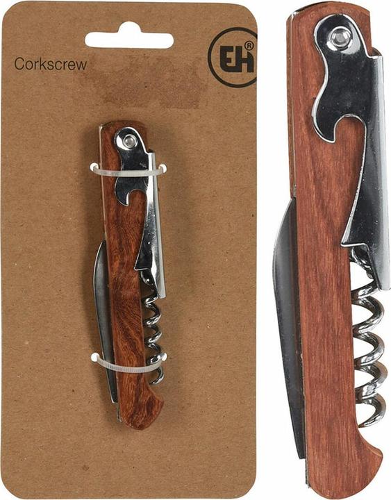 Actual product image Excellent Houseware Korkenzieher c80621310 Holz Edelstahl (Corkscrew)