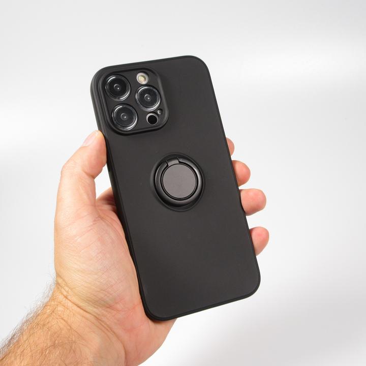 Produktbild PhoneLook Hülle Soft Touch mit Ring (Apple iPhone 14 Pro)