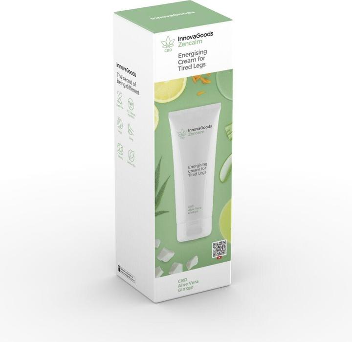 Produktbild InnovaGoods Energetisierende Creme für müde Beine CBD Zencalm 200 ml (Körpercreme, 200 ml)