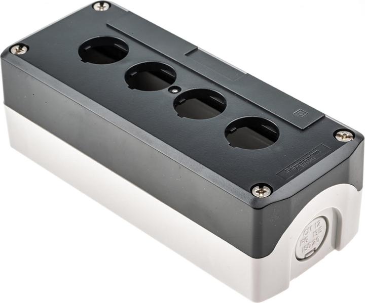 Actual product image Schneider Electric Pushbutton housing 22mm 4 hole gray