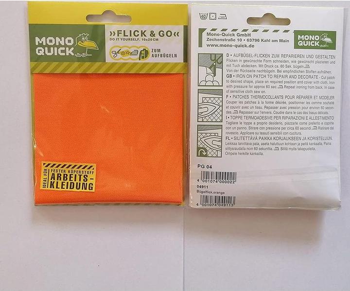 Actual product image Mono Quick Ironing patch "Extra strong" (1 pcs., 20 x 10 cm)