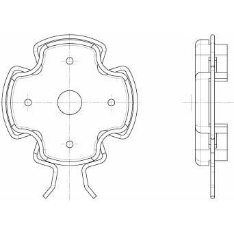 Rademacher, Accessori per la tecnologia di guida, Cuscinetto di azionamento a scatto 4015K-14 Cuscinetto a tulipano -incl. rondella di sicurezza a (Al