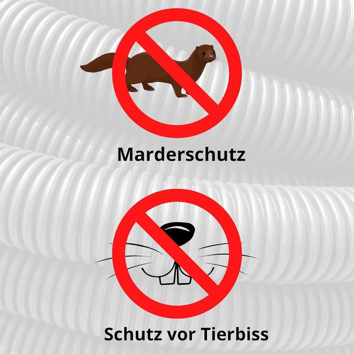 Actual product image Kalitec 25 Meter Wellrohr Twin NW 26 I Wellschlauch zweiteilig I Solarwellrohr I Marderschutzrohr I