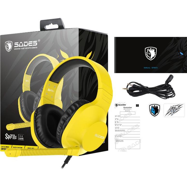 Thumbnail - Sades Spirits SA-721 (Kabelgebunden), Gaming Headset, Gelb
