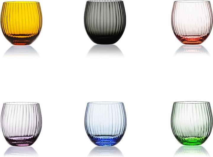 Image du produit Kvetna 1794 Verres Tethys Colors - faits à la main - mix (0.52 l, 6 x)