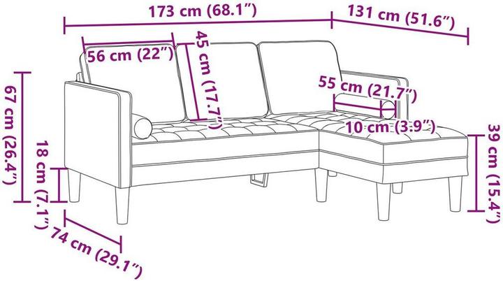 Actual product image vidaXL Sofa Set (Corner sofa)