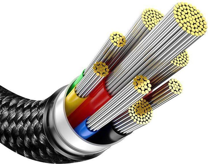 Produktbild Baseus Tungsten Gold USB-C 3.2 / USB-C 3.2 cable 100W 4K 60Hz 1.5m - black (1.50 m, USB 3.2, 100 W)