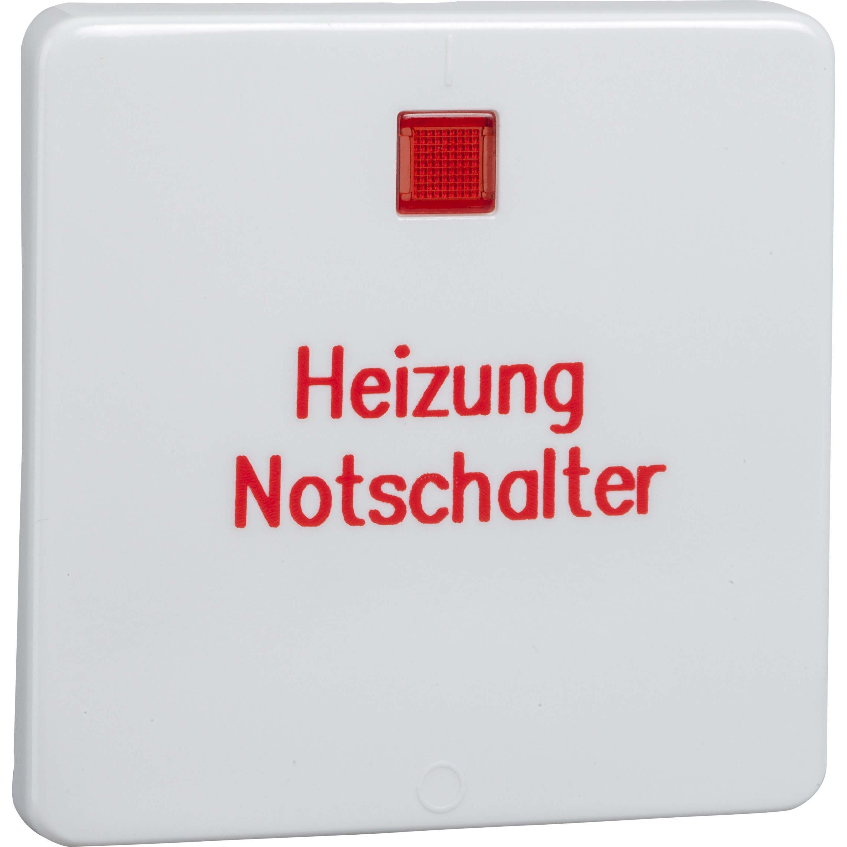 Schneider Electric Wippe 2polig bedruckt Heizung 213224, Taster + Schalter, Weiss