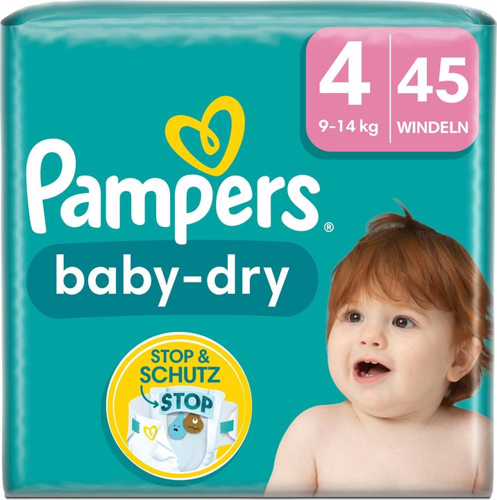 Image du produit Pampers Baby-Dry (Taille 4, Pack, 45 pcs)