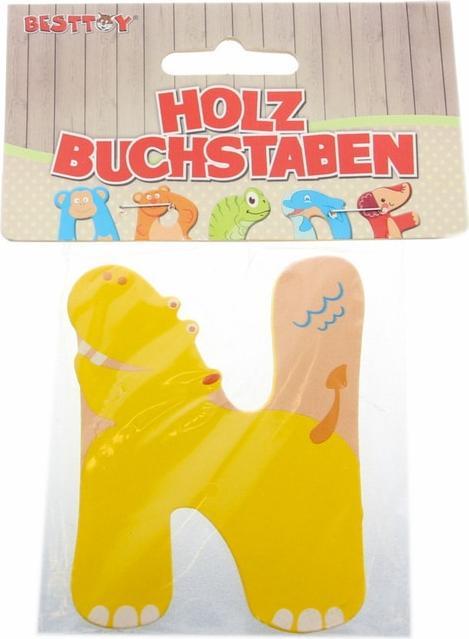 Besttoy Holzbuchstabe - N - gelb
