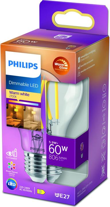 Produktbild Philips LED Lampe (E27, 5.90 W, 806 lm, 1 x, D)