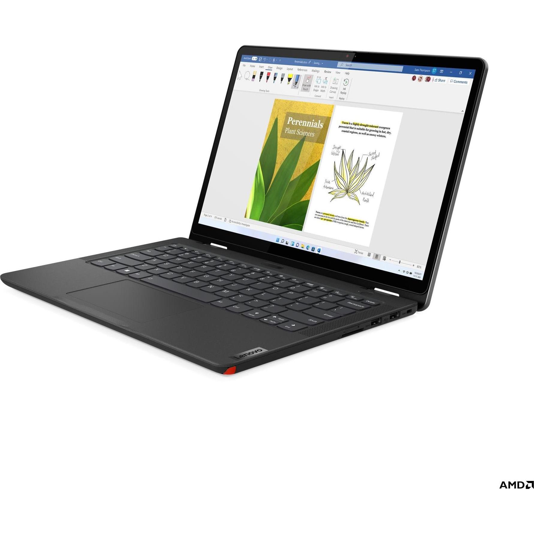 Lenovo 13w Yoga Gen 2 (13.30", AMD Ryzen 5 7530U, 16 GB, 512 GB, DE), Notebook, Schwarz