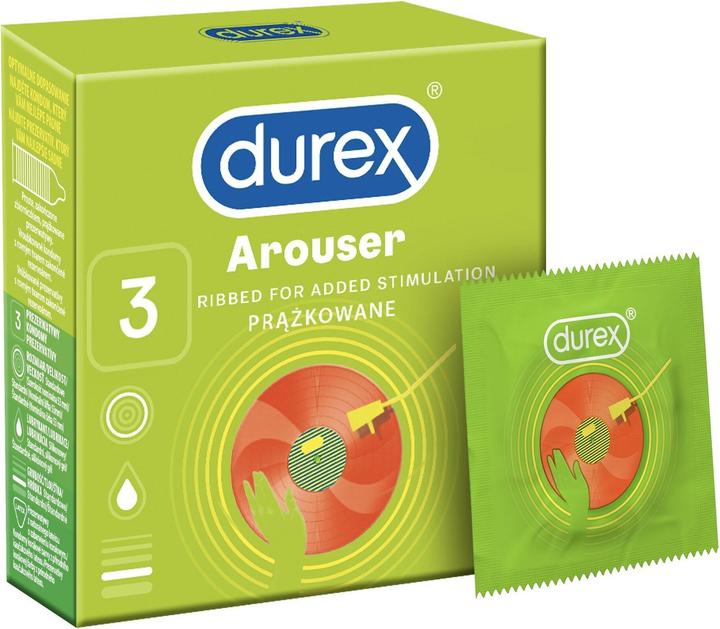 Actual product image Durex Arouser Ribbed Condoms 3Pcs (3 pcs.)