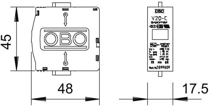 Produktbild OBO Bettermann OBO 20C/0280Überspannungsableiter