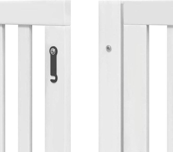 Produktbild vidaXL Hundetor mit Tür Faltbar Absperrgitter Hunde Schutzgitter 6-tlg. Holz (6 cm)