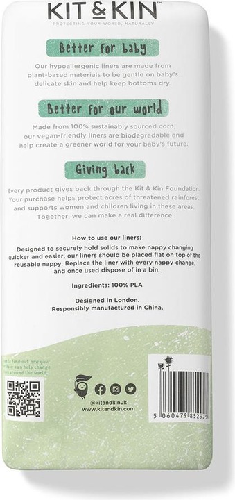 Actual product image Kit & Kin Liners (One size, 100 Piece)