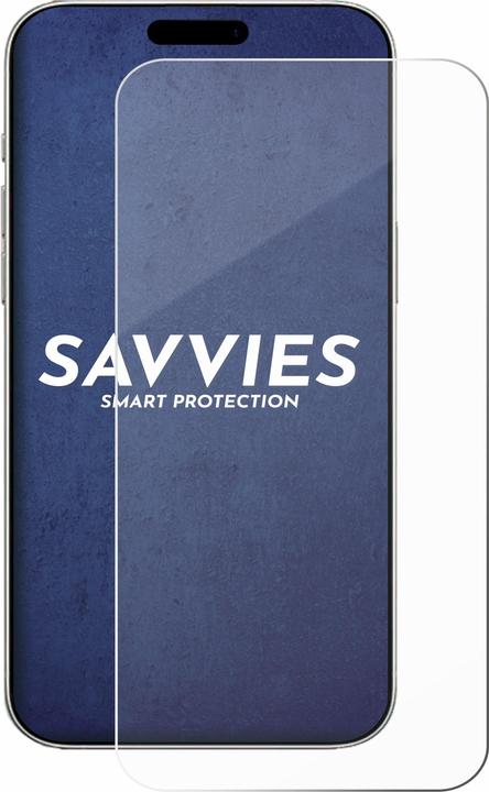 Image du produit Savvies Verre blindé Protection d'écran 9H Verre de protection Clair Transparent (1 pcs, Apple iPhone 16 Pro)