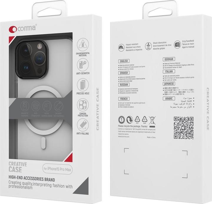 Actual product image Comma case Hard Jacket Mag for iPhone 15 Plus transparent antibacterial (Apple iPhone 15 Plus)