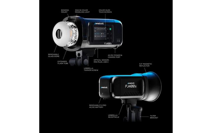 Produktbild Westcott Stroboscopio Touchscreen FJ400 II (Blitzkopf, 400 Ws)