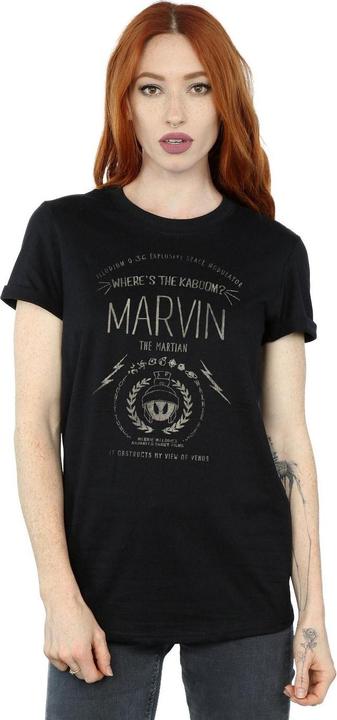 Actual product image Looney Tunes Womens/Ladies Marvin The Martian Where's The Kaboom Cotton Boyfriend T-Shirt (M)