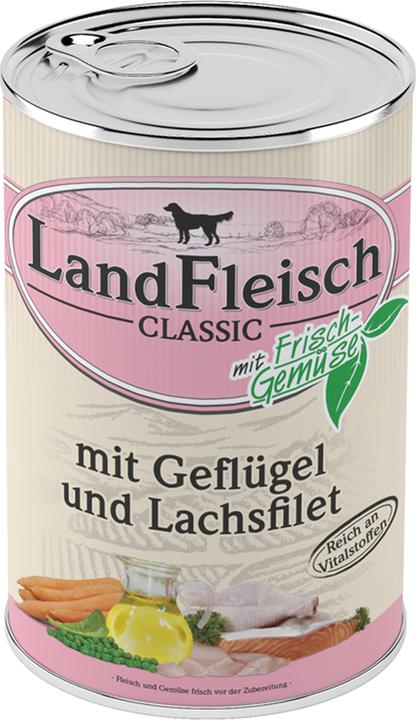 Immagine prodotto Landfleisch Filetto di pollame e salmone Pur Classic (Adulto, 1 pz., 400 g)