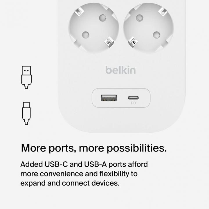 Image du produit Belkin Protection contre les surtensions Surgemaster (6 x, CEE 7/3, 2 m)