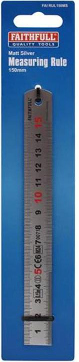 Immagine prodotto Faithfull Messlatte Matt Silver (15 cm, Acciaio)