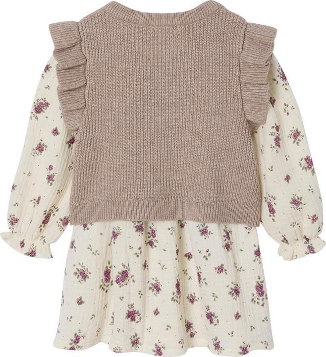 Image du produit Vertbaudet Baby-Set: Kleid mit Druck & ärmelloser Pullover (104)