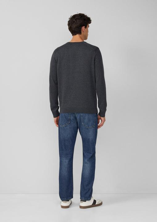 Produktbild s.Oliver Strickpullover Pullover aus Moulinéstrick mit Crew Neck und Raglanärmeln (M)