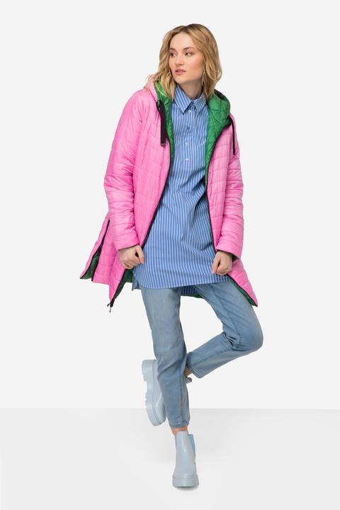 Produktbild Laurasøn Wende-Steppjacke, extra lang, wasserabweisend, Kapuze, Langarm (XL)