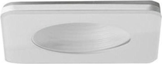 Actual product image Brumberg COVER-UP recessed downlight for MR16 LED module max. 14W, IP44, square, aluminium/deco glass