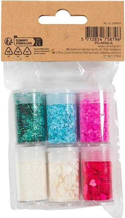Produktbild Creativ Company Glitzerset Mehrfarbig, 6 x 5 g