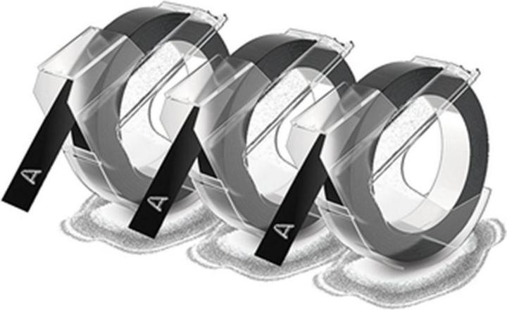 Produktbild Dymo Prägeband 3D (0.90 cm, Schwarz)