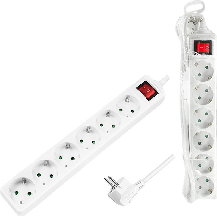 Actual product image LogiLink socket strip (6x, CEE 7/3, 1.50 m)