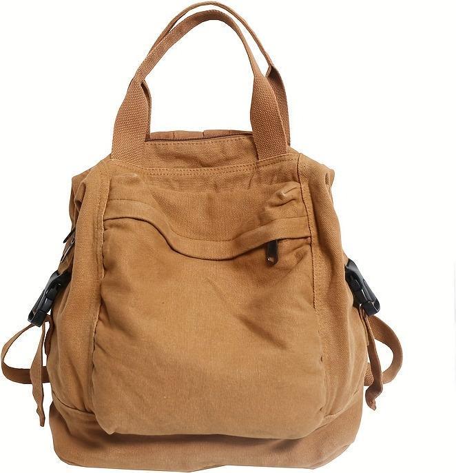 Immagine prodotto Only-Bags.Store Vintage-inspirierter Freizeitrucksack, einfarbig, faltbar mit festen Schulterriemen