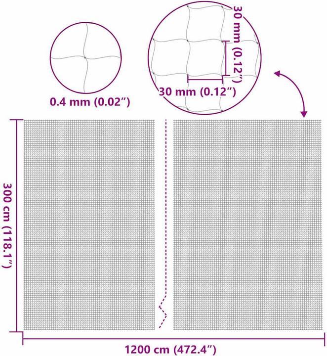 Actual product image vidaXL Katzennetz