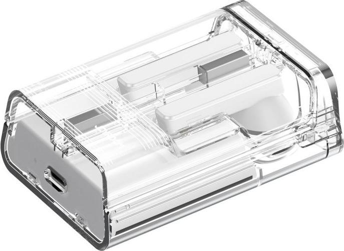 Actual product image Joyroom TWS JR-TC1 IceLens Series wireless headphones with LED lights - white (4 h, Wireless)