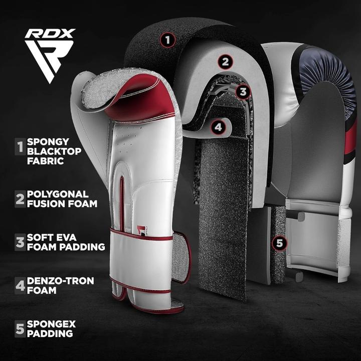 Actual product image Rdx Boxing Glove Bgr-F7 Red (12 OZ, One size)