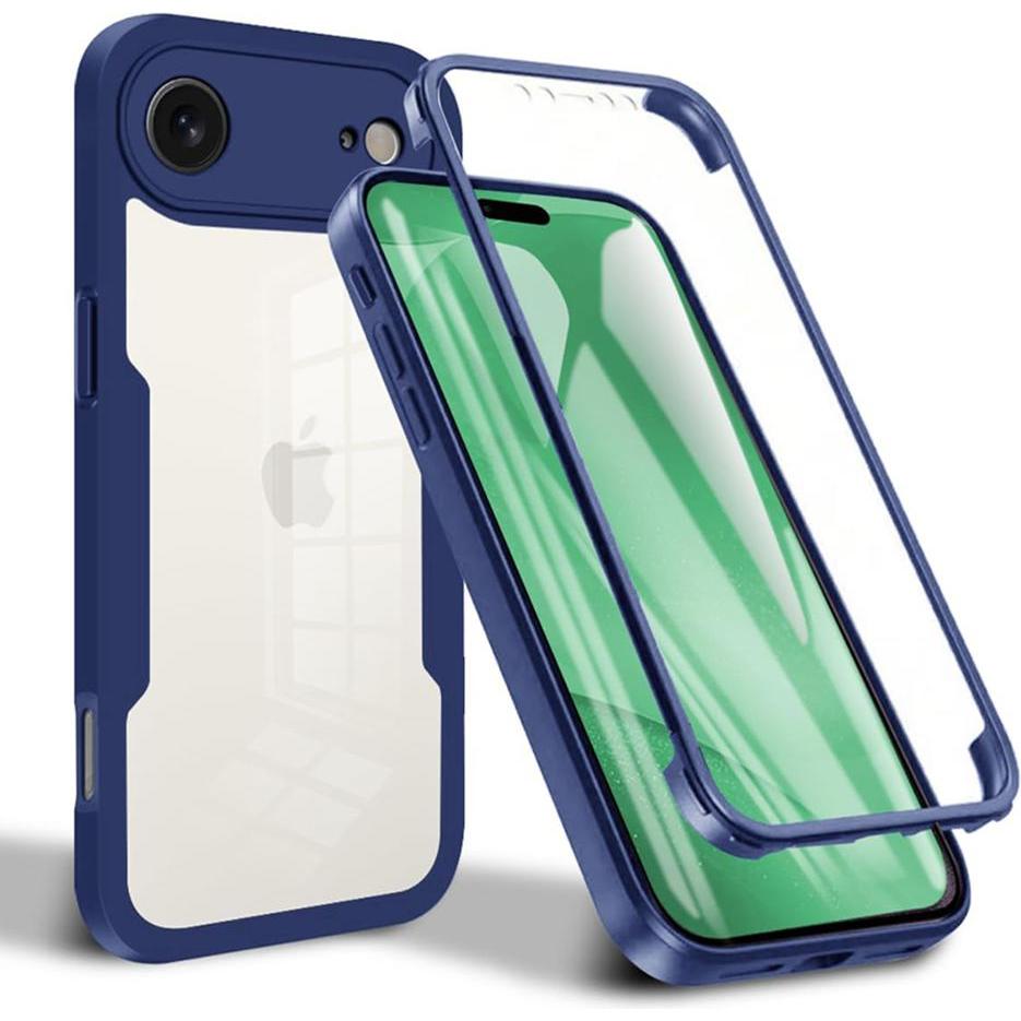 Techsuit - ColorVerse 360 Series + Screen Protector - iPhone 17 Air - Blue (Apple iPhone 17), Cover smartphone, Blu