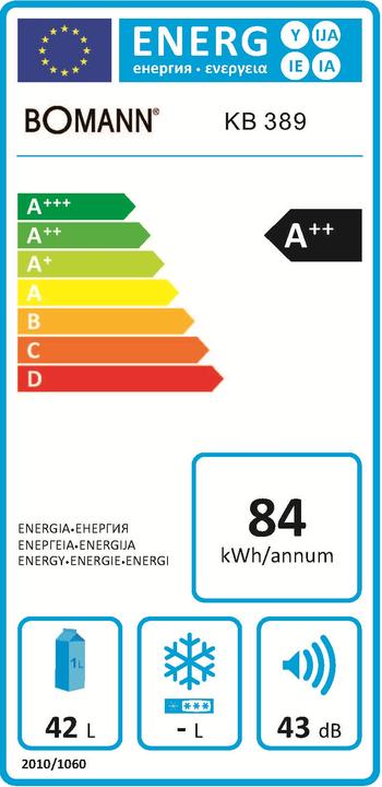 Energy Label Bomann Kb 389 (42 l)