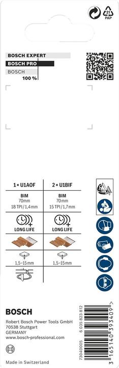 Produktbild Bosch Professional Zubehör PRO Laminate Set, U-Schaft, 3-tlg.