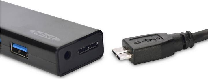 Produktbild ednet USB 3.0 Hub, 4-Port, inkl. Netzteil (USB-A, 4 Ports)