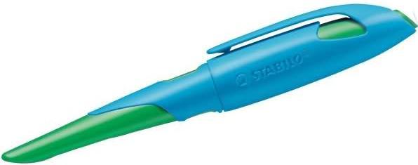 Image du produit STABILO Stylo plume EASYbirdy L, gaucher, bleu/vert Largeur de plume : A, stylo ergonomique pour l'école,... (Bleu/vert, 1 x)